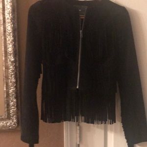 Gryphon suede fringe shirt jacket
